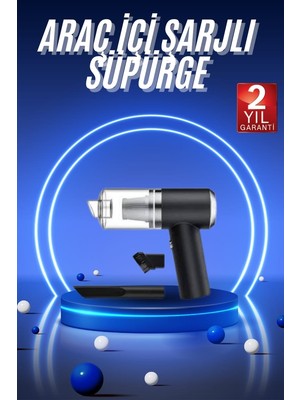 Renklime Vakumlu Araç Içi Süpürge Taşınabilir Pratik Şarjlı Temizlenebilir