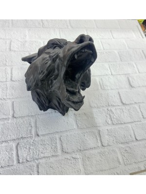 Renklime Dekoratif Siyah Ayı Duvar Heykeli Asılabilir Hediyelik 25X19 cm