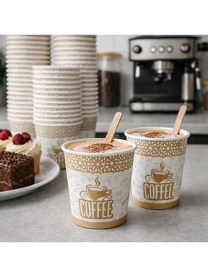4 Oz Karton Bardak 500 Adet – Tek Kullanımlık Küçük Çay ve Espresso Bardağı