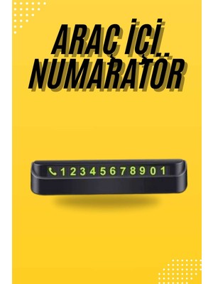 Renklime Araç Park Numaratörü Tüm Araçlara Uyumlu Araba Numaralık