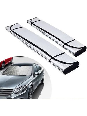 Renklime Oto Ön Cam Güneşlik Katlanabilir Uv Koruyucu Renault Megane Hyundai I20 Opel Astra Toyota Corolla