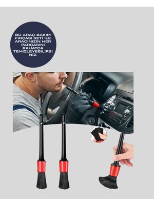 Renklime Araba Temizliği Için 5 Parça Fırça Takımı