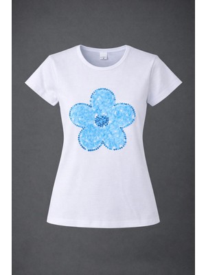 Dıgıl Kids Papatya Desenli Kısa Kol Likralı Penye