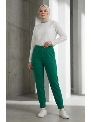 Sefa Merve Beli Lastikli Pantolon 71125-05 Yeşil