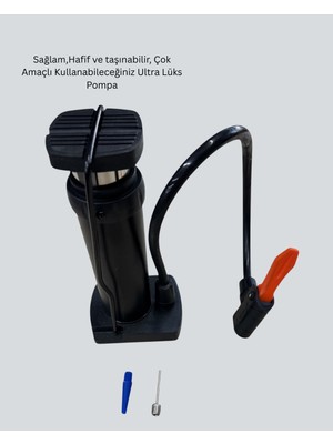 Renklime Manuel Ayak Pompası Extra Güçlü Lastik Şişirme Pompası