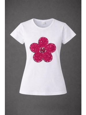 Dıgıl Kids Papatya Desenli Kısa Kol Likralı Penye