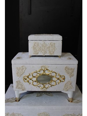 Huzur Çeyiz Aynalı Model 3'lü Çeyiz Sandığı