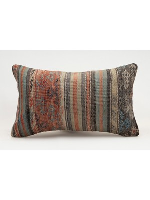 Kilim Wholesale El Yapımı Kilimden Yapılmış Vintage Kırlent Kılıfı, Yün, 30X50 cm