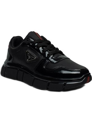 Cakgo 062-26 Cilt Deri Rugan Karışımlı Anatomik Taban Erkek Sneaker