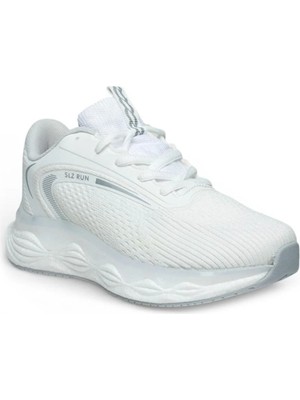 Cakgo 048-26 Anorak Anatomik Taban Bağcıklı Kadın Sneaker Beyaz Gümüş