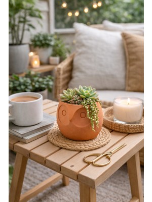 Baykuş Kafası Saksı