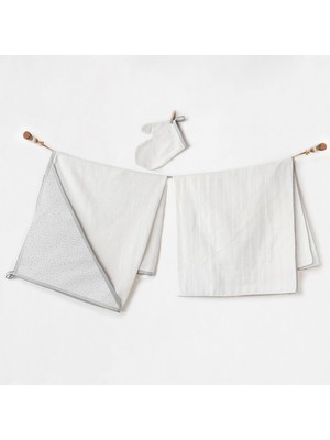 Andywawa Müslin 3'lü Bebek Havlu Takım AC26756