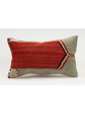 Kilim Wholesale El Yapımı Kilimden Yapılmış Vintage Kırlent Kılıfı, Yün, 30X50 cm