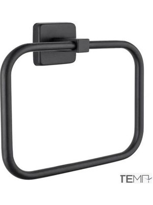 Veka Tema Kare 71708-2M Mat Siyah Yuvarlak Havluluk