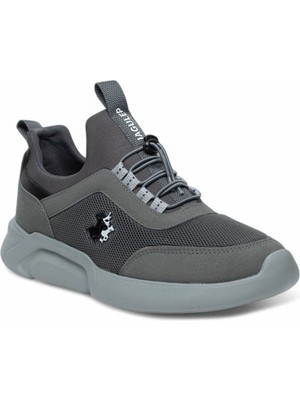 Jagulep Dune-26 Deri Slip On Anatomik Taban Erkek Sneaker Füme Siyah 45-47