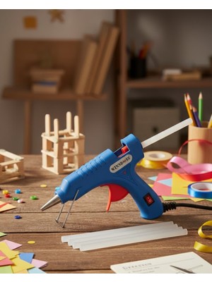 Renklime Ev ve El Işi Çalışmaları Için 20W Silikon Tabancası 7.5 mm Uyumlu 5 Adet Hediye Silikon