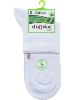 Dündar Plus Erkek 6’lı Bambu Konç Patik Çorap Seti - Dikişsiz Beyaz