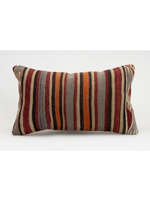 Kilim Wholesale El Yapımı Kilimden Yapılmış Vintage Kırlent Kılıfı, Yün, 30X50 cm