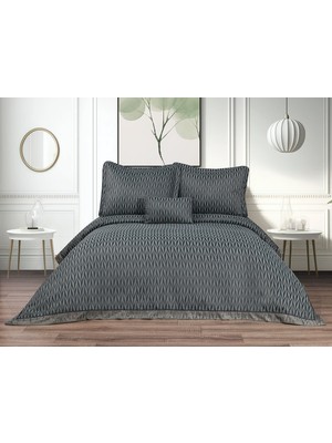 Calantha Home Collection Lukes Geometrik 4 Parça Mavi  Pike Takımı  240 x 260 cm