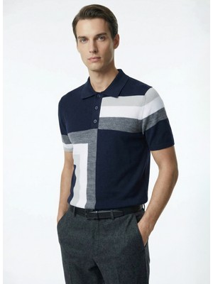 Fabrika Çok Renkli Erkek Slim Fit Blok Kazak F6SM-KZK 2039