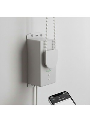 Rovline Akıllı Perde Motoru , Zaman Ayarlı, Tuya Uyumlu, Sesli Kontrol, Wifi (Stor Perde Zincire Montaj)