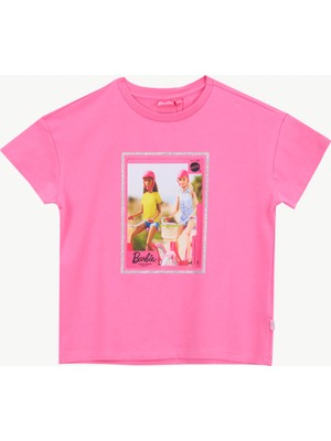 Barbie Baskılı Fuşya Kız Çocuk T-Shirt BRB6SG-TST6405