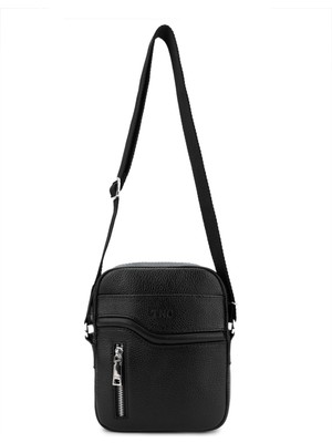 Tamer Tanca Erkek Hakiki Deri Siyah Floter Postacı Çanta 995 230224 Erk Canta Y24 Sıyah Fltr