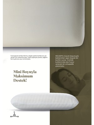 Mr. Sleep G/d Home Incanto Visco Yastık 38X55 cm – Mini Boy Ergonomik Ortopedik Yastık