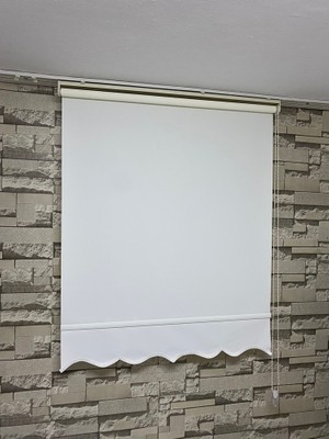 Perdeciniz Mat Stor Perde - Güneşlik Perde- Kaliteli Kumaş Kalın Kumaş(Etekli) Enxboy