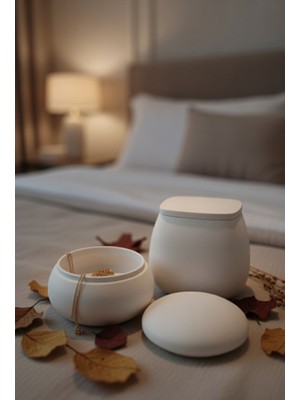 Safir Design 2'li Küçük Estetik Takı ve Aksesuar Kutusu Takımı - Modern Masaüstü Organizer ve Dekoratif Obje