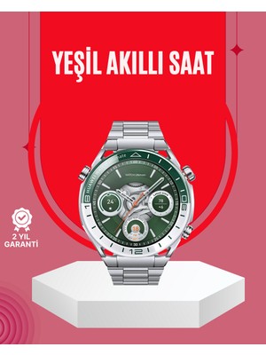 Indispensablely Amoled Harita Modlu Bluetooth Aramalı 3 Değiştirilebilir Kayışlı