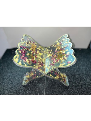 Nova Vita Kur’an-Kerim Rahlesi Çiçekli Simli Kitap Okuma Standı Yasin Şerif Boy (Süpriz Hediyeli)