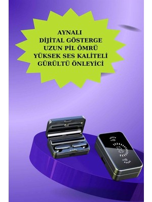 Indispensablely Aynalı Bluetooth Kulaklık ve Akıllı Saat Seti Anc Özelliği Dokunamatik