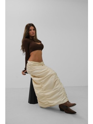 Drgy Büzgü Detay Maxi Etek