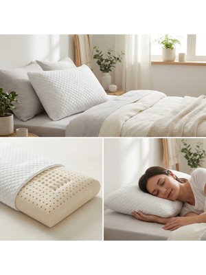 Mr. Sleep G/d Home Massaggio Visco Yastık 40X60 cm – Ortopedik Masaj Etkili Delikli Yastık