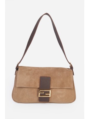 Alessia Bag Serena Kapaklı Hakiki Deri Süet Çanta