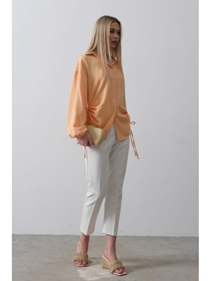 Drgy Biye Detaylı Ayrobin Gömlek - Somon