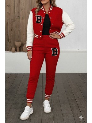 Drgy Kadın Uzun Kollu Hakim Yaka Önden Düğmeli Ceket Pantolon Şardonlu Iki Iplik Ikili Takım