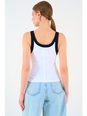 Drgy Iki Renkli Atlet - Beyaz-Siyah