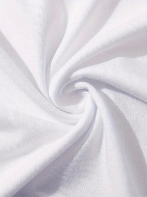 Drgy Baskılı Oversize Bisiklet Yaka T-Shirt - Beyaz