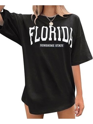 Drgy Bisiklet Yaka Baskılı T-Shirt - Siyah