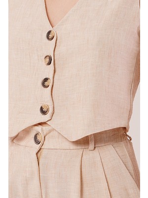 Drgy Kırçıllı Desen Bej Takım