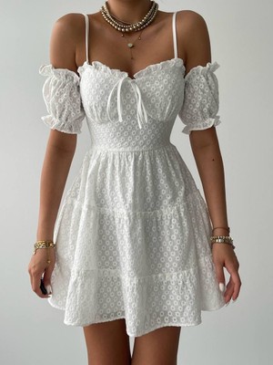 Drgy Lucca Kolu Lastikli Mini Elbise