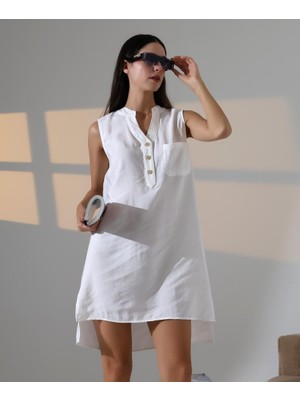 Drgy Düğme Detaylı Mini Elbise