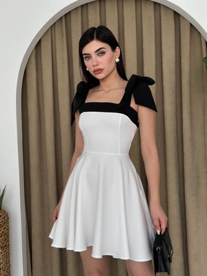 Drgy Cloche Omuzu Fiyonklu Elbise