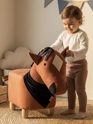 Zooturak At doru Hayvanlı puf çocuk koltuğu