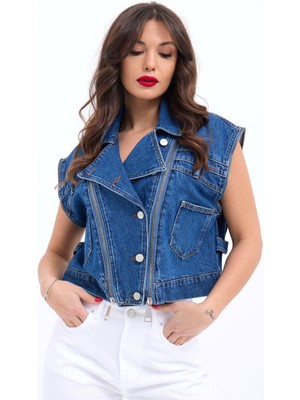 Drgy 6765 Kot Yelek-Mavi