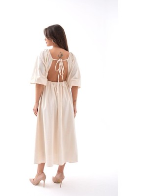 Drgy 6276 Elbise-Bej