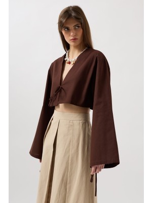 Drgy Bağlama Detay Uzun Kol Bluz