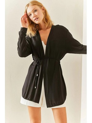 Drgy Kadın Uzun Kollu Bağcık Detay Hırka